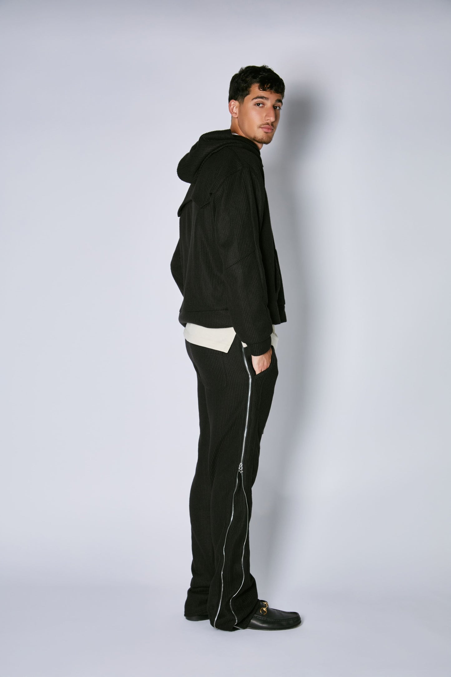 Knitted track pants phantom