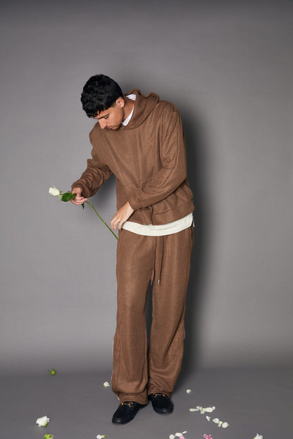 Knitted track pants truffle
