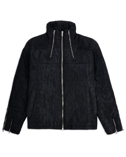 Dual Zip Nylon Puffer Jacket