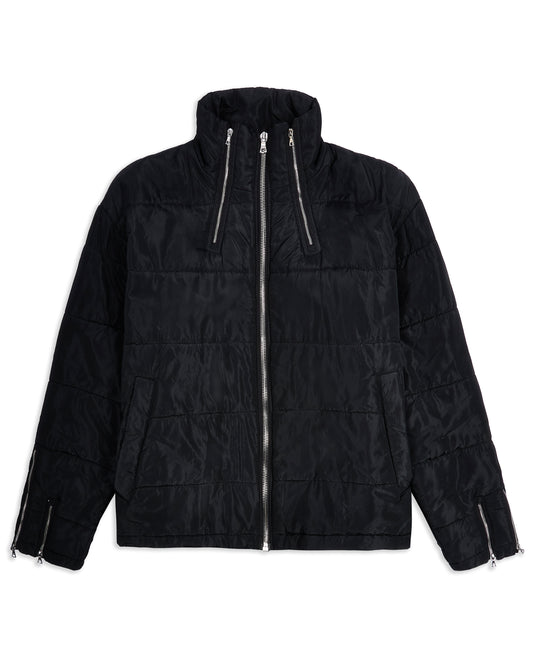 Dual Zip Nylon Puffer Jacket