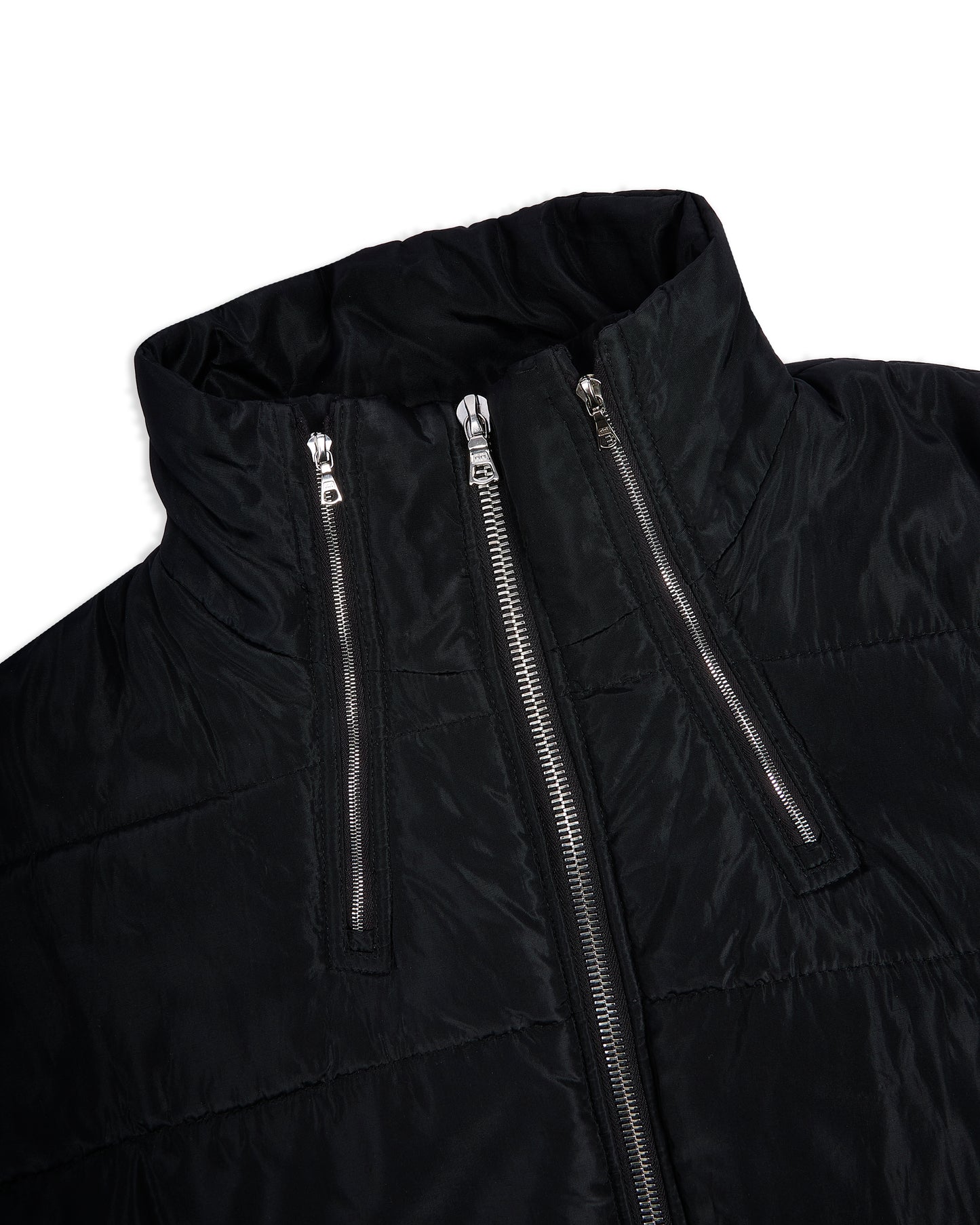Dual Zip Nylon Puffer Jacket