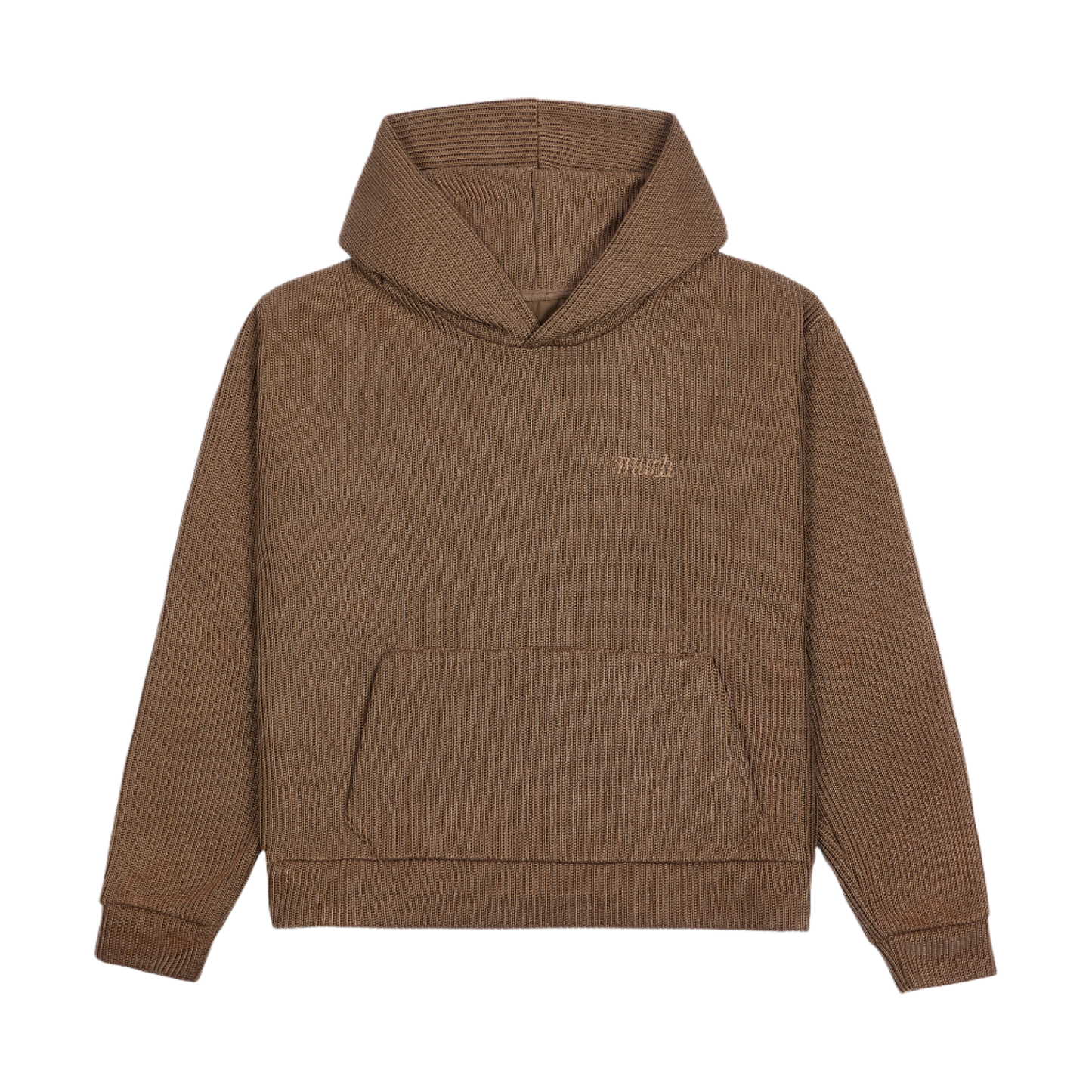 Knitted hoodie Truffle (brown)