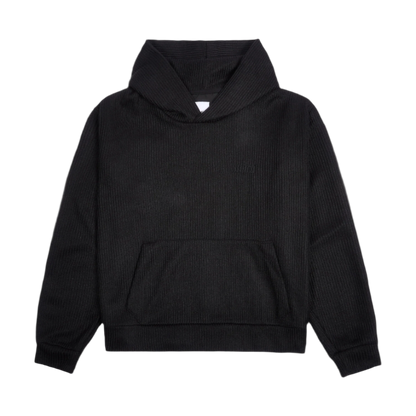 Knitted hoodie Phantom (black)