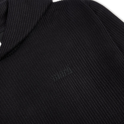 Knitted hoodie Phantom (black)