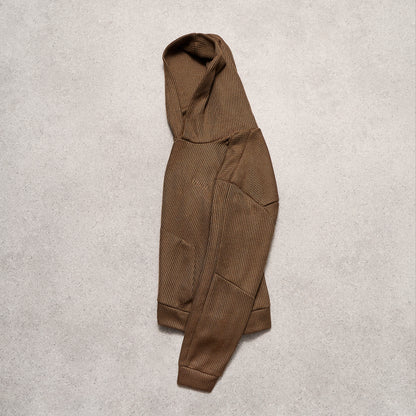 Knitted hoodie Truffle (brown)