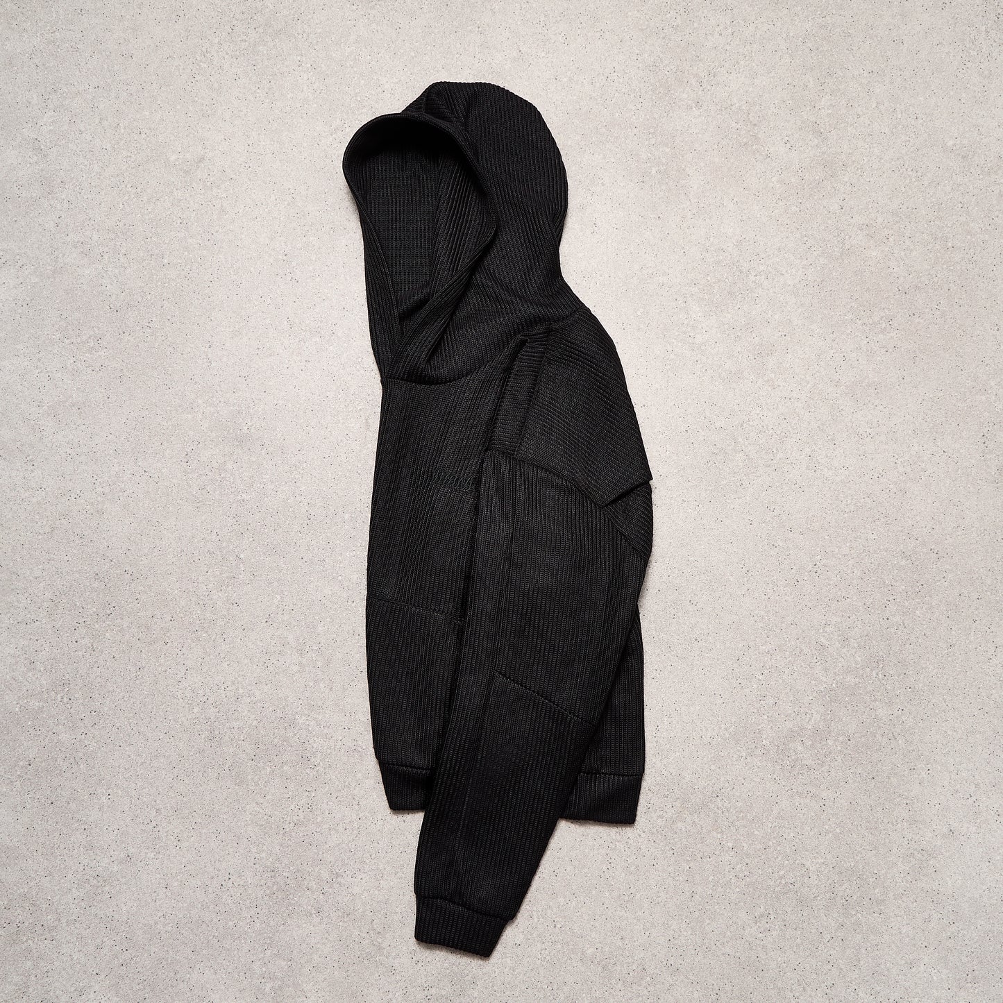 Knitted hoodie Phantom (black)